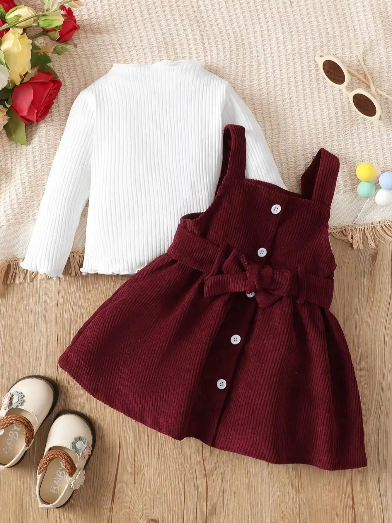 0-3-Year-Old Newborn Baby Girl Spring and Autumn High Neck Solid Color Almendra Beln Baby Boutique 0-3-Year-Old Newborn Baby Girl Spring and Autumn High Neck Solid Color Almendra Beln Baby Boutique