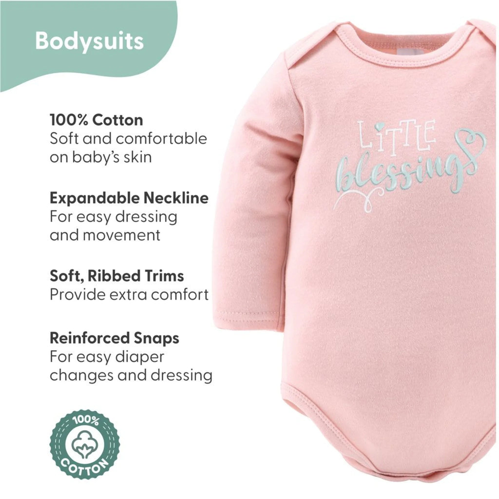 Newborn Layette Gift Set, Pink Floral Elephant, 30 Essential Pieces, 0-3 Months