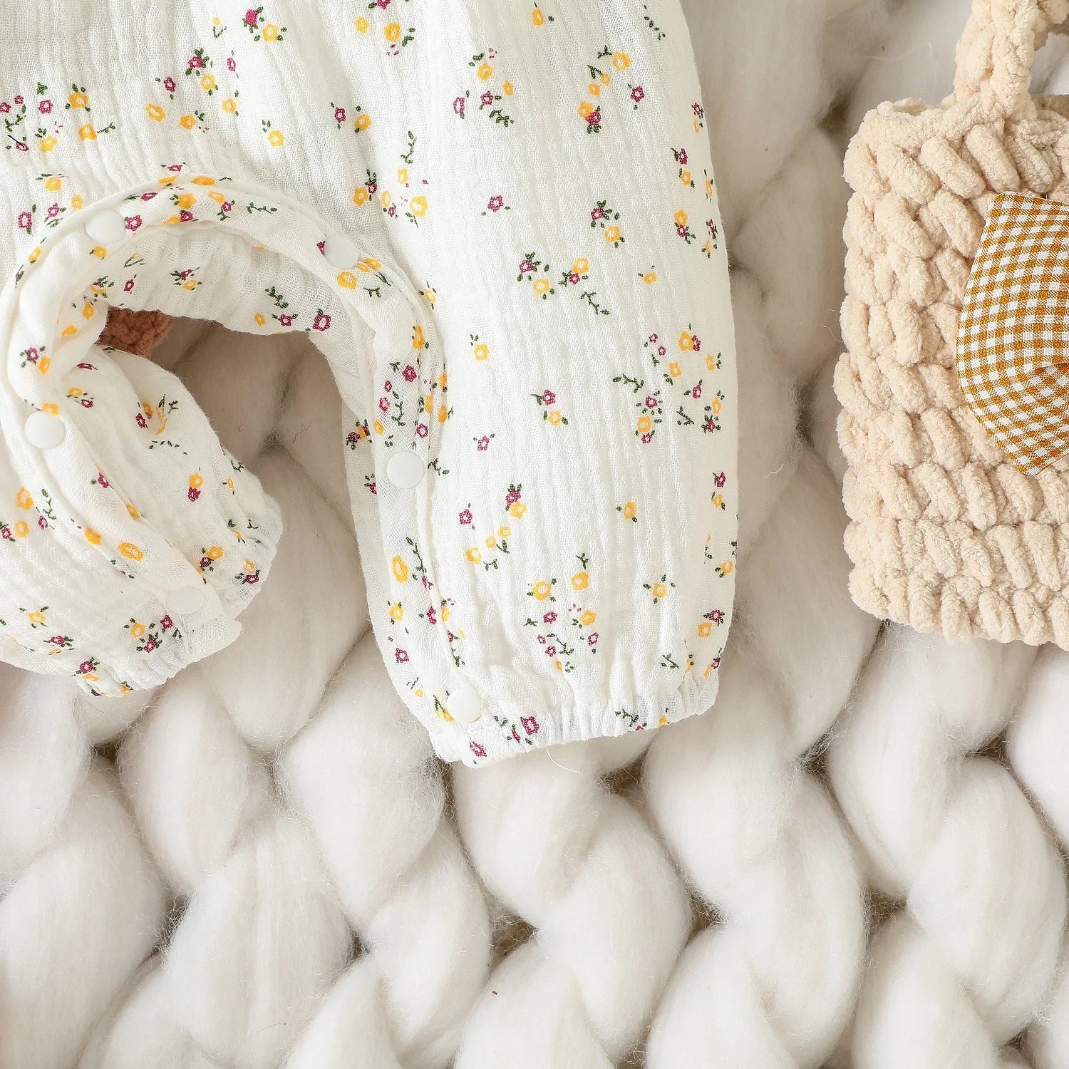 0-6M Newborn Baby Girl Romper Clothes Long Sleeve Flower Bodysuit Costume Lovely Baby Spring Jumpsuit Outfits with Headband 2Pcs