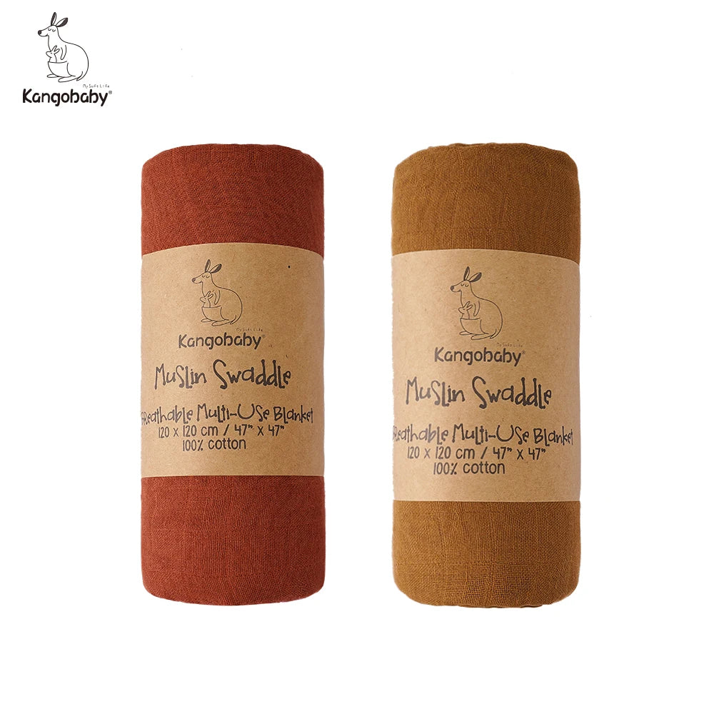 2pcs Set 100% Cotton Baby Muslin Swaddle Blanket Newborn Bath Towel Infant Wrap