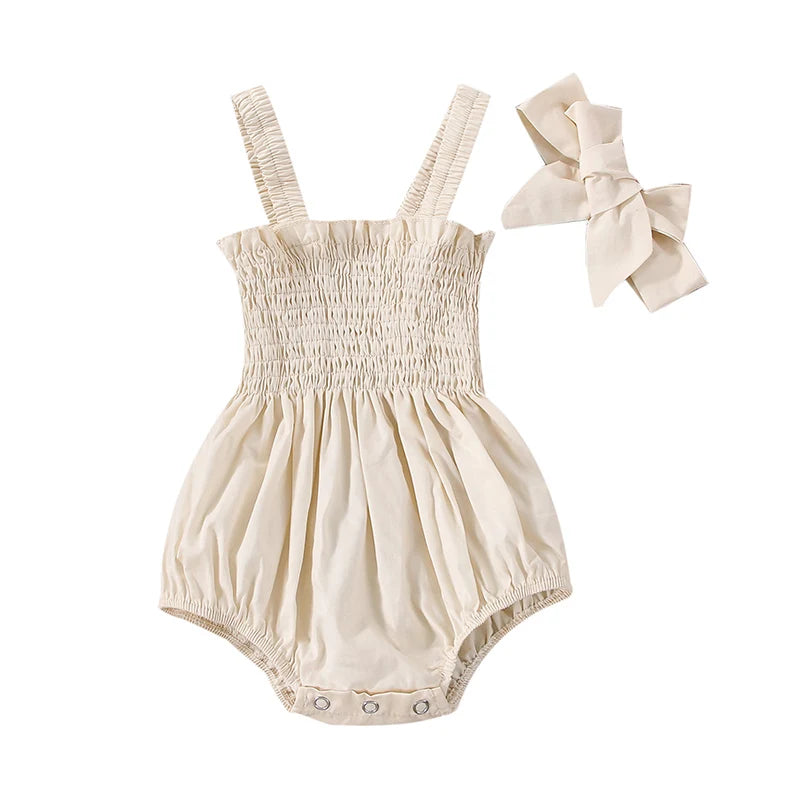 Infant Baby Girl Bodysuit with Headband