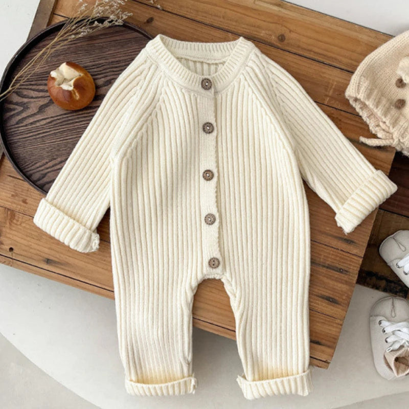 Infant Baby Girls Boys Knitted Jumpsuit Toddler Long Sleeved Knitting Romper