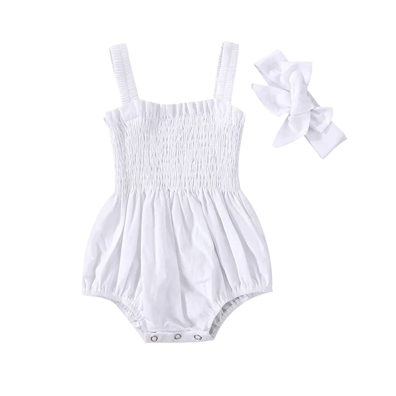 Infant Baby Girl Bodysuit with Headband