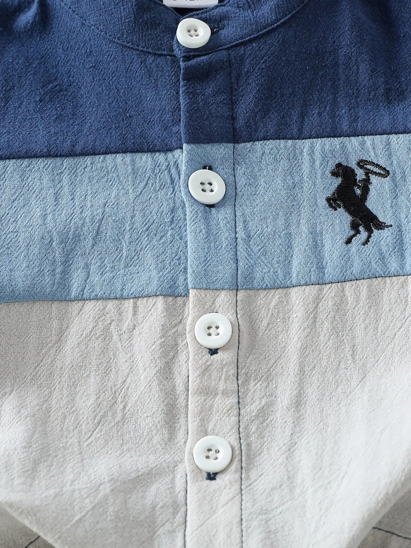 2-Piece Baby Boy Summer Leisure Outdoor Cotton  Breathable Comfort Color Patchwork Short Sleeve Shorts Set Pattern 1-3Y