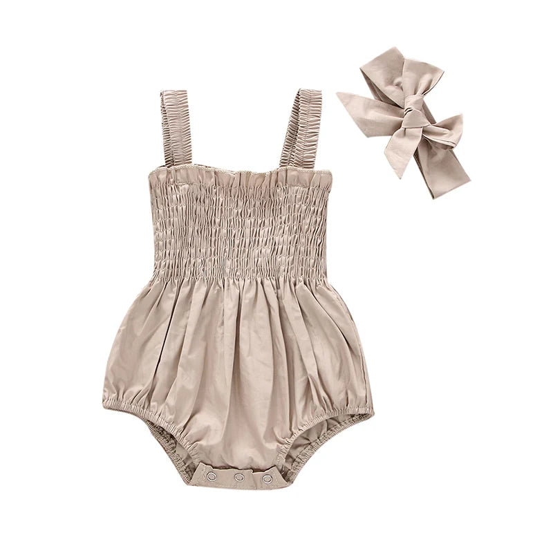 Infant Baby Girl Bodysuit with Headband