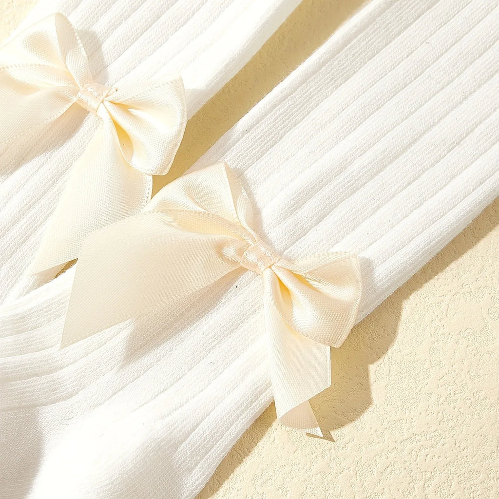 3Pcs/Set Spring and Autumn Princess Bowknot Girls Fashion Comfortable Breathable Cotton Pantyhose for Babies