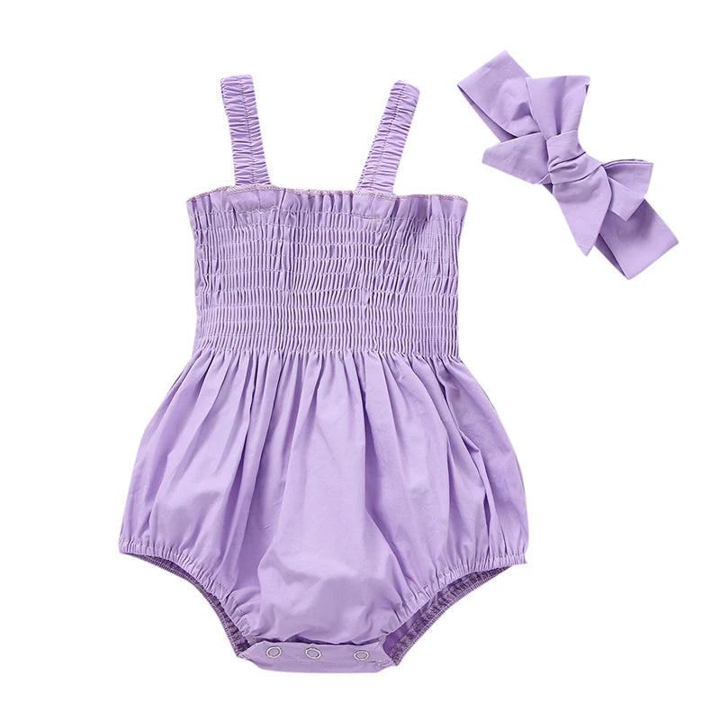 Infant Baby Girl Bodysuit with Headband
