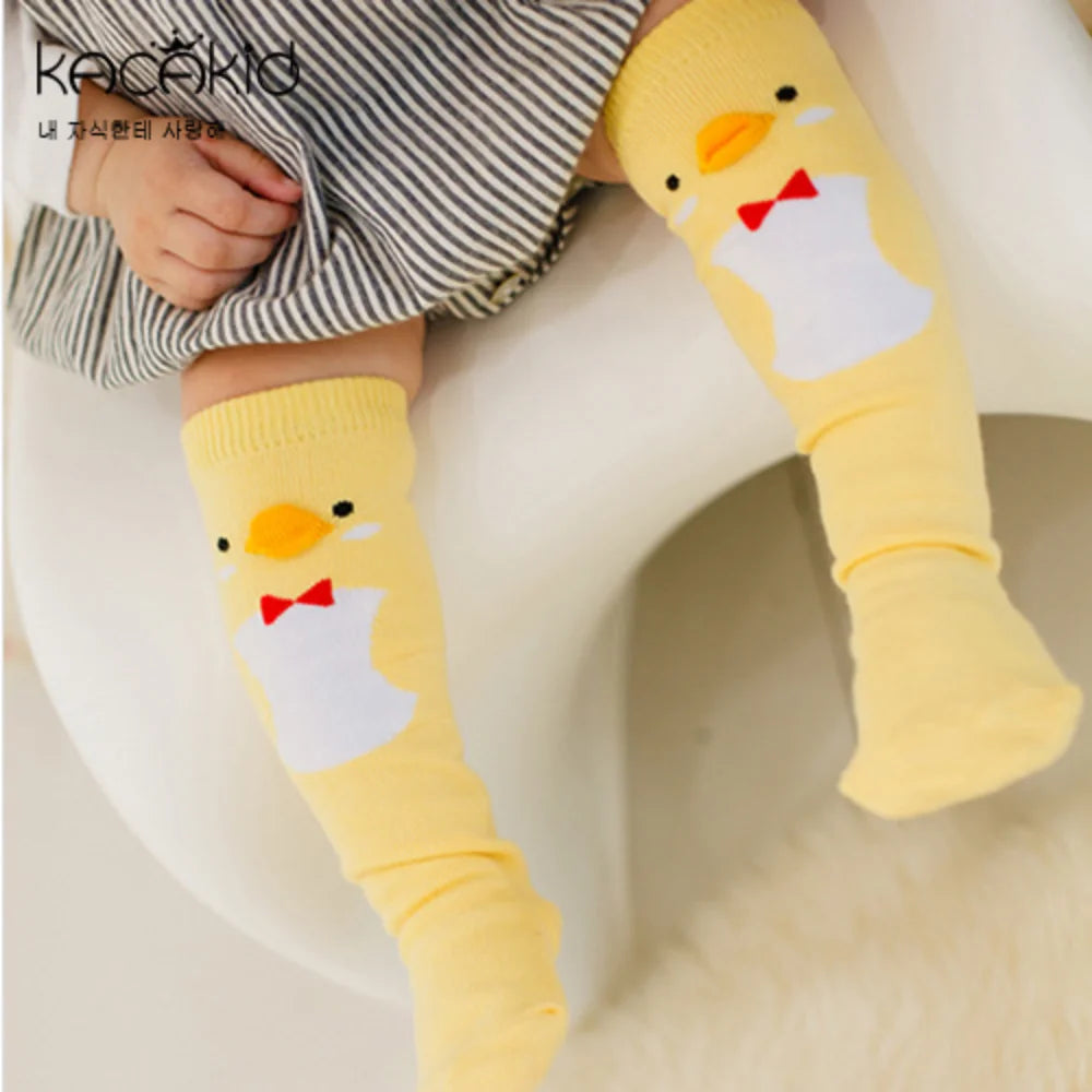 1 Pair Unisex Lovely Baby Socks Knee Girl Boy Baby Toddler Socks Cute Cartoon Animal Kids Socks Infant Soft Cotton Socks 0-24M