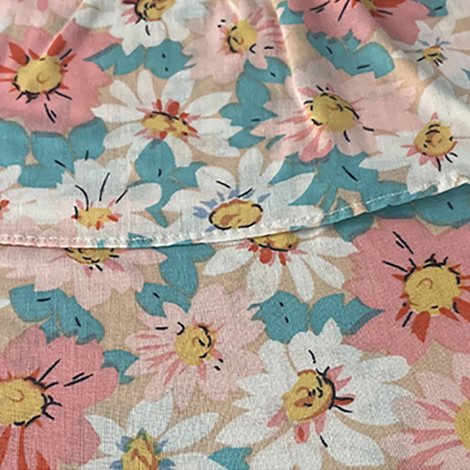 2Pcs 2025 Summer New Little Daisy Tank Tops Girls Sets Floral Baby Sleeveless Top Summer Soft Breathable Children'S Girl Clothes