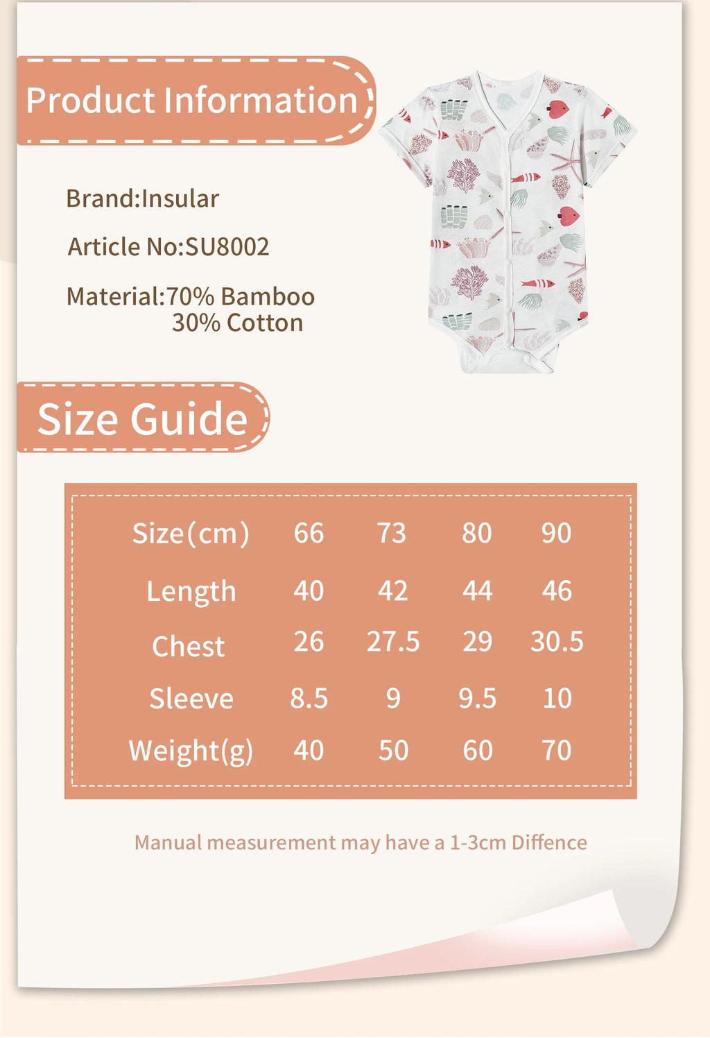 Bamboo Fiber Rompers for Newborns