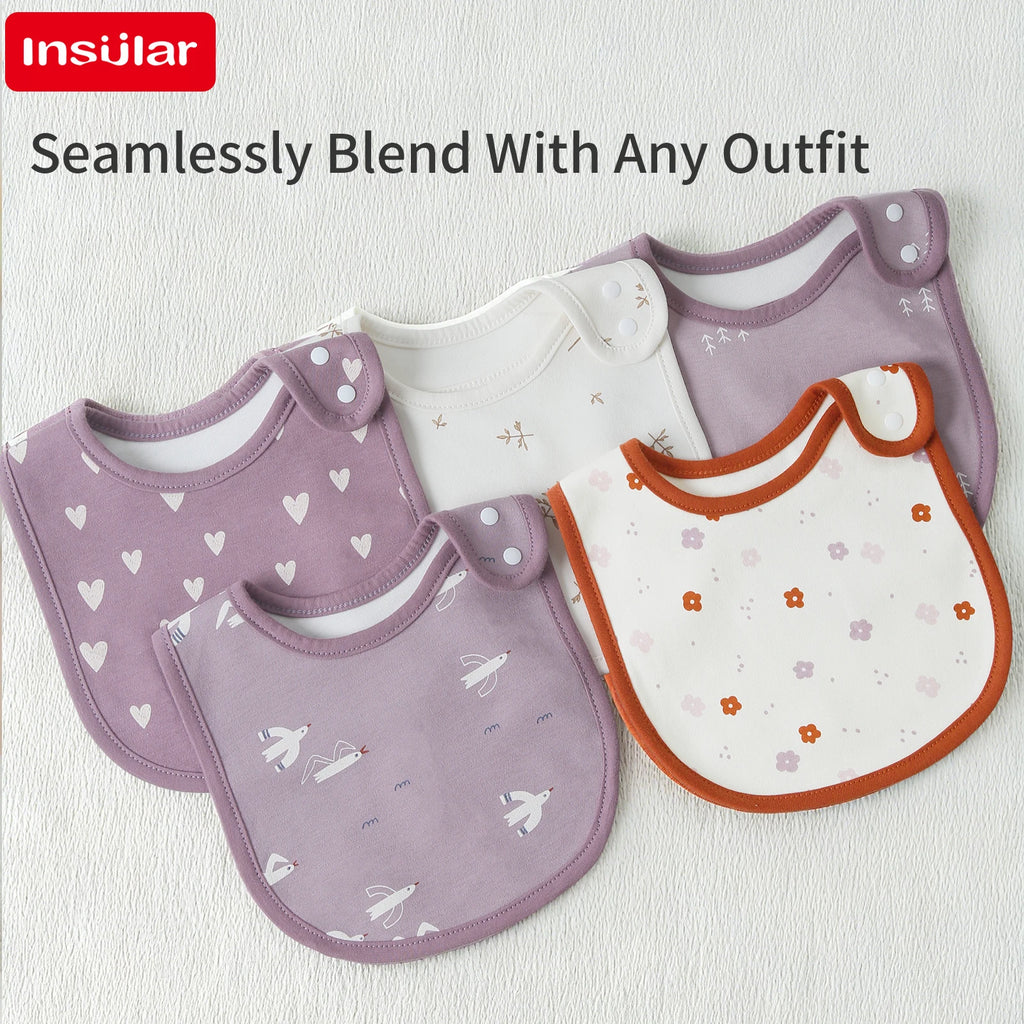 5 Pcs/set Baby Bibs