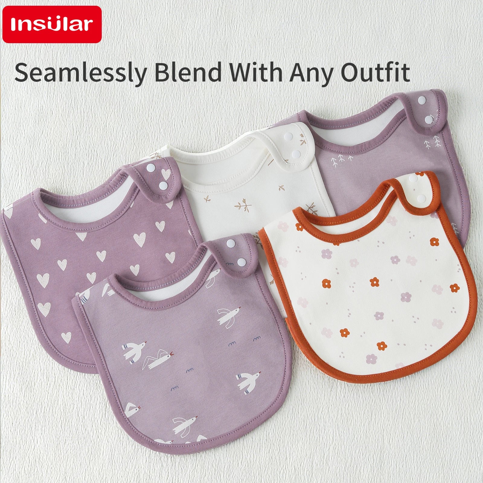 5 Pcs/set Baby Bibs