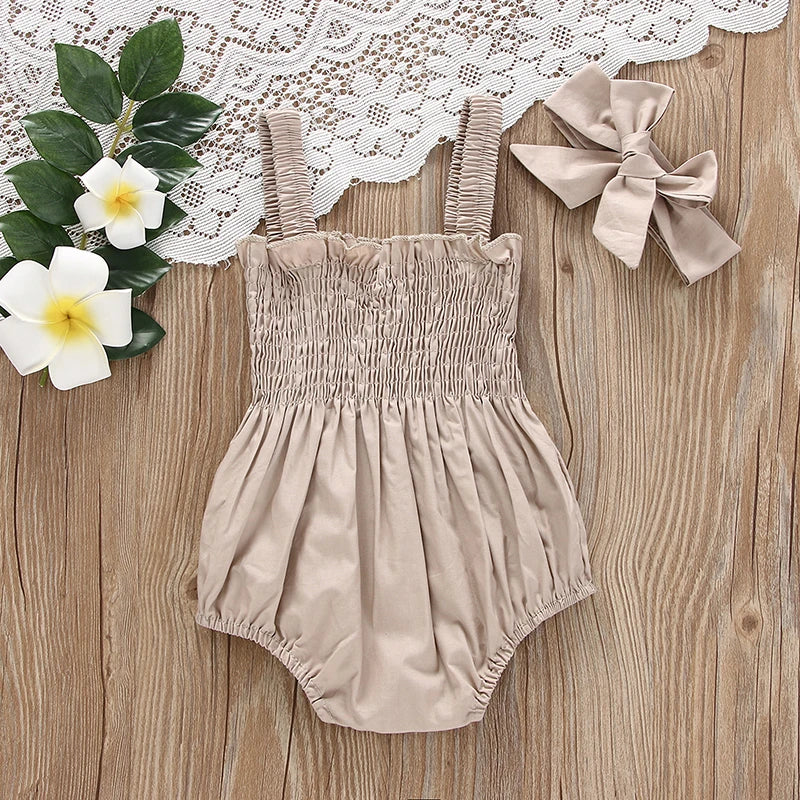 Infant Baby Girl Bodysuit with Headband
