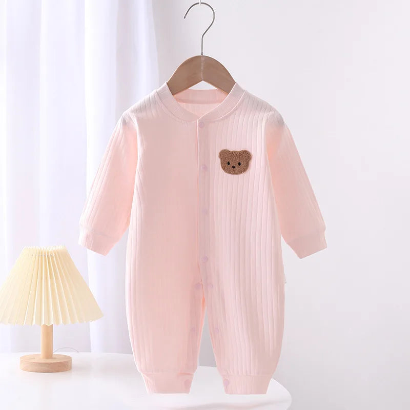 Infant Baby Girls Boys Knitted Jumpsuit Toddler Long Sleeved Knitting Romper