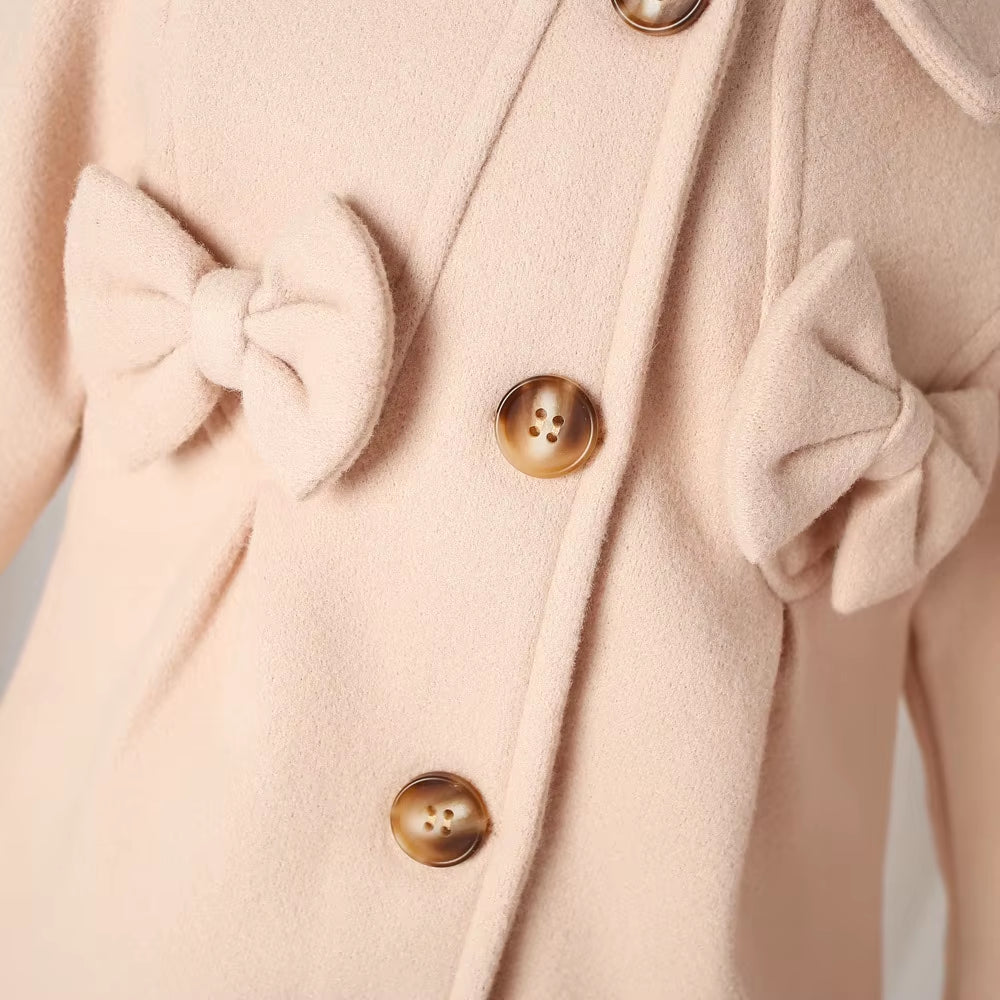 Autumn Winter Baby Clothes for Girl Classic Beige Coat for Baby Girl Korean Outfit