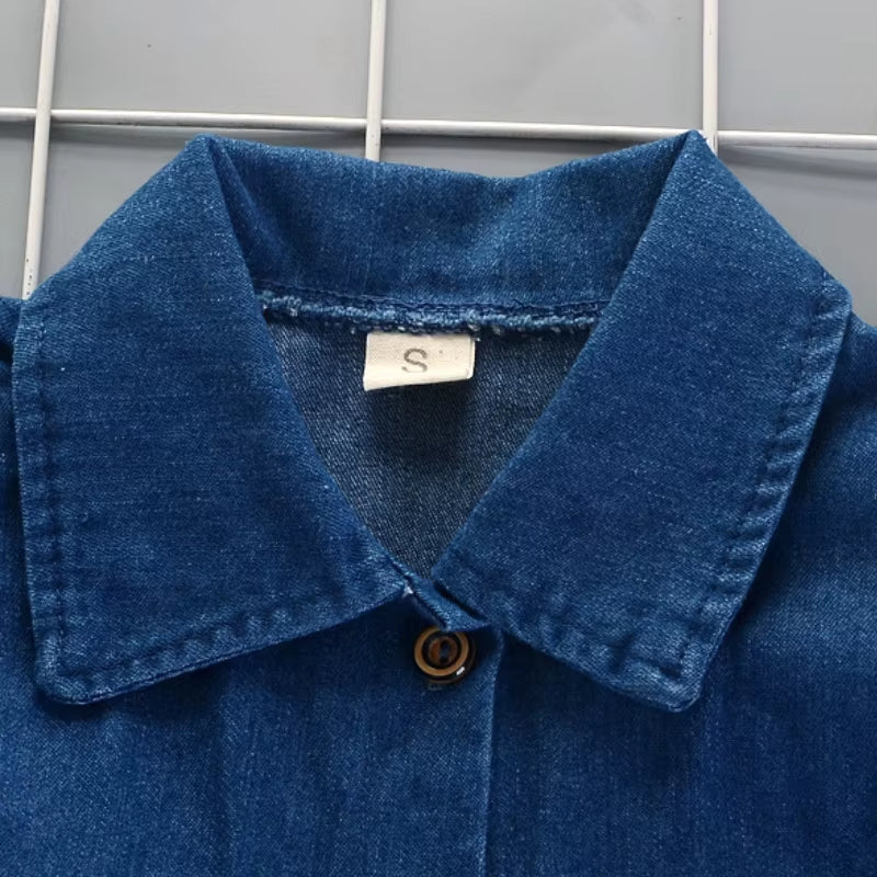 IENENS Kids Baby Girls Daily Dress Clothes Infant Toddler Cotton Children Casual Wear Denim Clothing Skirt Dresses 1-4 Years