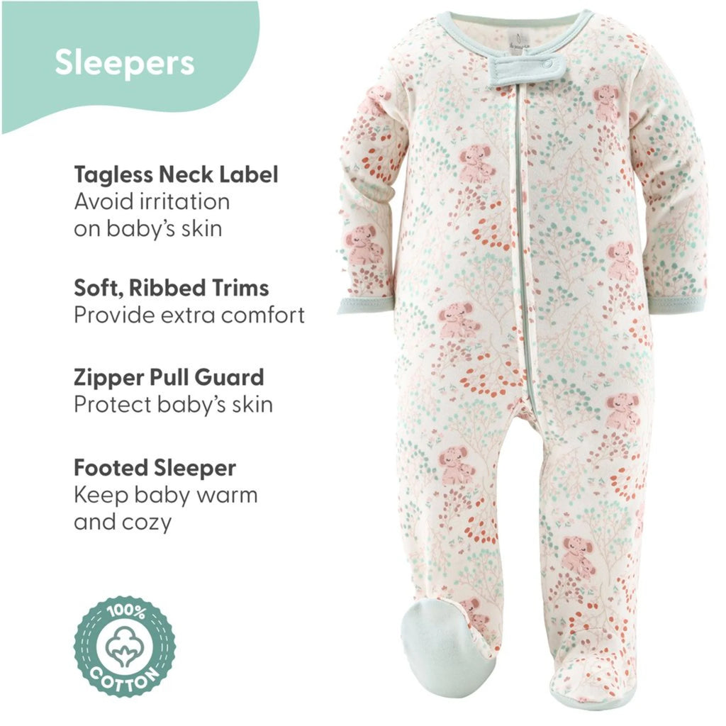 Newborn Layette Gift Set, Pink Floral Elephant, 30 Essential Pieces, 0-3 Months