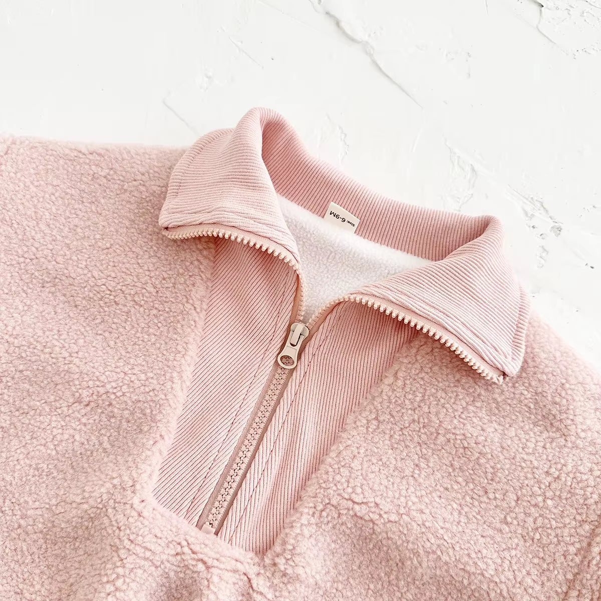 Toddler Baby Boy Clothes 0-3Y Baby Girls Clothes Sherpa Fleece Thickened Baby Tops Sweatshirt Mock Neck Warm Winter Outwear